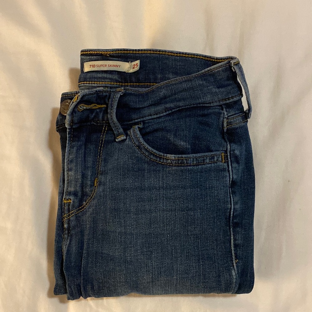 Levi 710 Super Skinny Dark Wash Jeans